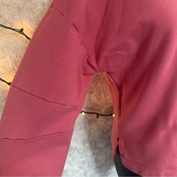 Perfectly imperfect pink Girls mock turtle neck sweater - Picture 3 of 4